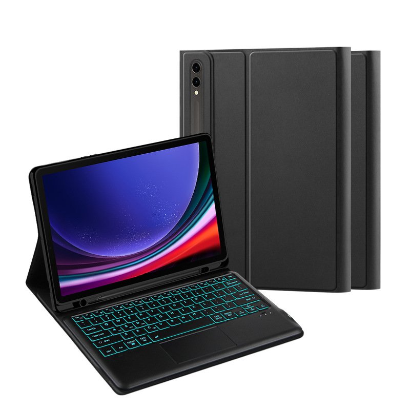 Keyboard Protective Case For Samsung Tablet Tab S9+ S9 Fe S8 Back Light Pen Slot Wireless Keyboard For Samsung Galaxy Tab S9