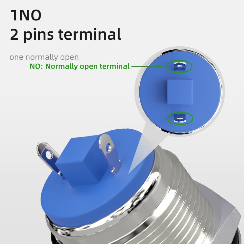 CDOE Industrial panel control Anti vandal momentary switch normally open ip65 metal 16MM 19MM 22MM push start button