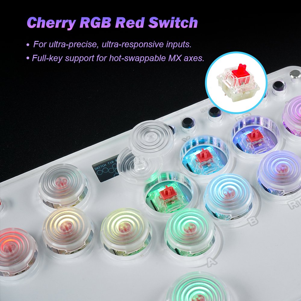 Mini Hitbox WASD SOCD Fighting Stick SallyBox LED Light Controller Game Controller for PC/PS3/PS4/PS5/XBOX/Switch/Android