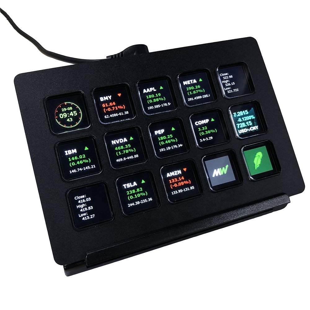 Amazons Hot selling cheapest 15-key custom macro Multifunctional Game Keyboard to control your apps and tools like Stream Deck
