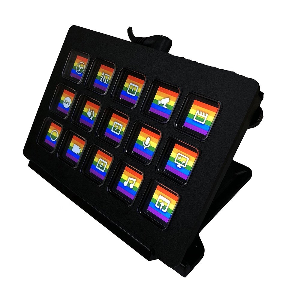 Amazons Hot selling cheapest 15-key custom macro Multifunctional Game Keyboard to control your apps and tools like Stream Deck