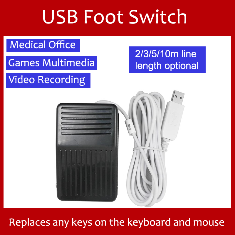 Hotkey Combination Key press Simulator Program Page Turner Game USB Foot Switch Single Pedal Mechanical Foot switch