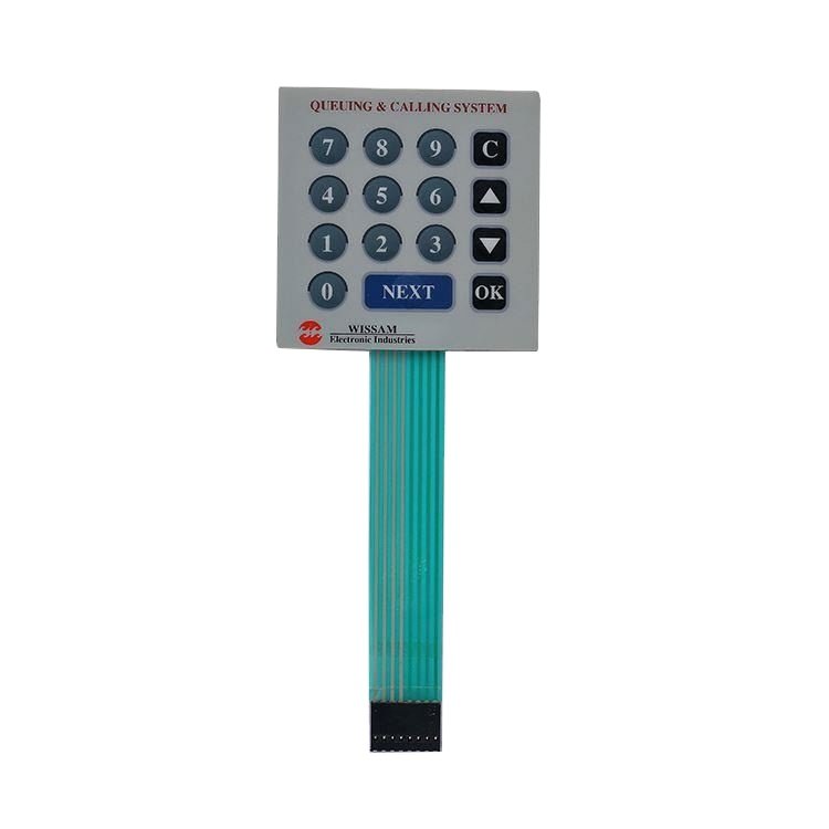 Pc Pet Membrane Switch Factory Custom Smart Pvc on Off Button Keyboard Waterproof Screen Printing Telecommunication Equipment
