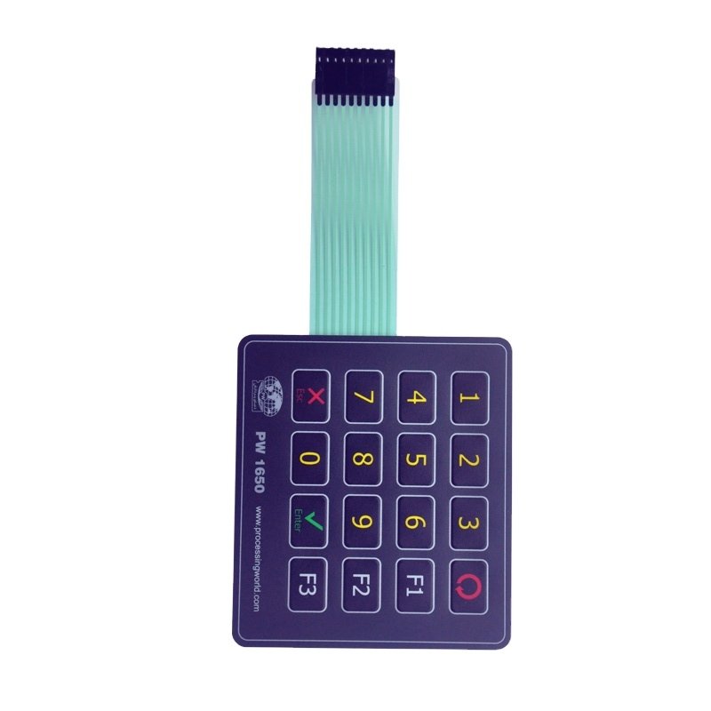 Pc Pet Membrane Switch Factory Custom Smart Pvc on Off Button Keyboard Waterproof Screen Printing Telecommunication Equipment