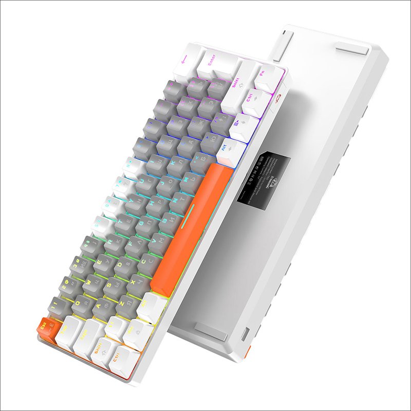 T60 Gaming Mechanical Keyboard 62 mix Keys Color Backlight Type-C Wired Gaming Keyboard 60% Ergonomics Keyboards For Gamer PC