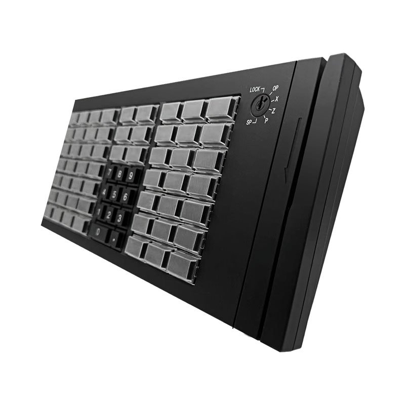 Professional Mini USB Wired POS Cash Register Keyboard Programmable Switch with Magnetic Card Reader