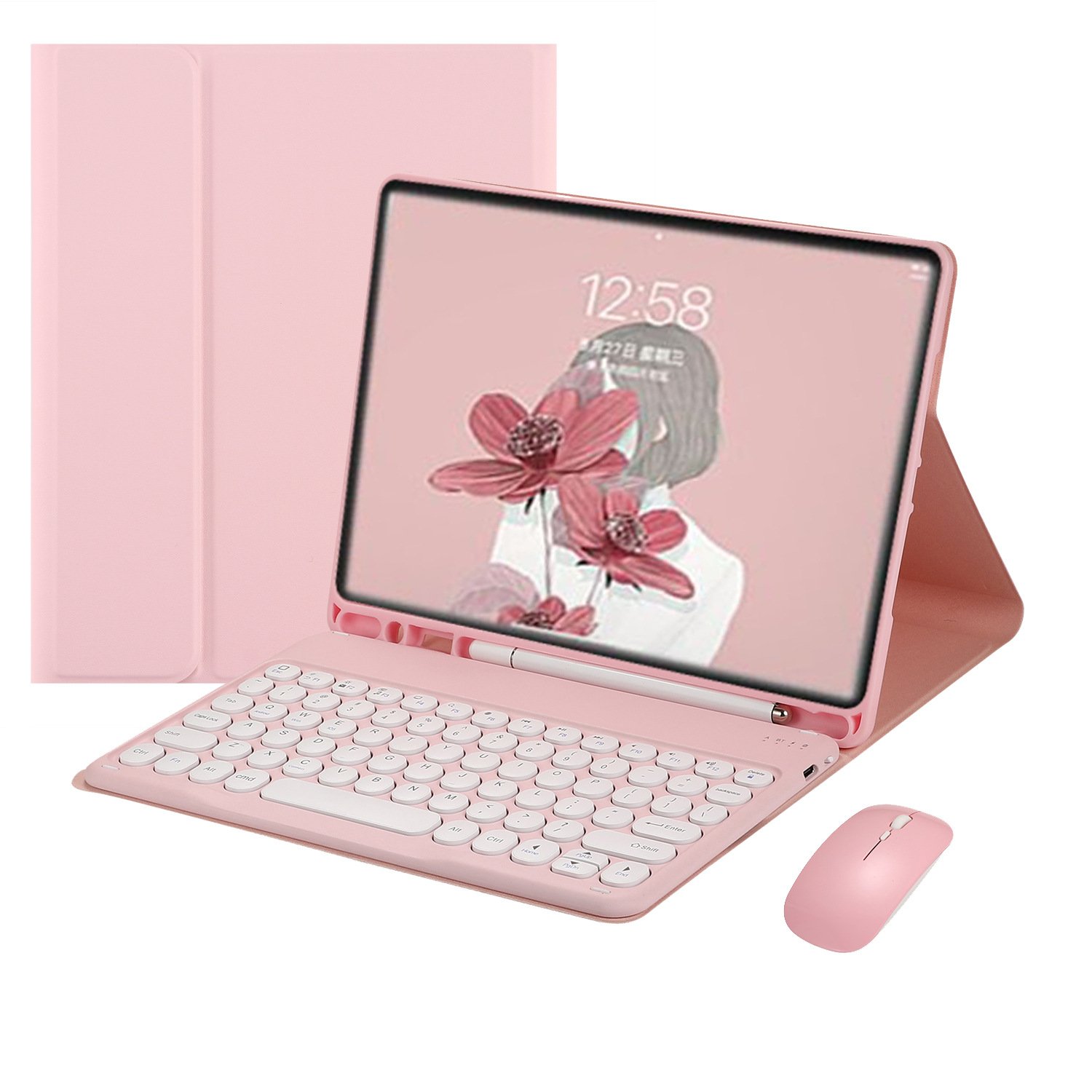 Factory Wholesale Shockproof Magnetic Keyboard Case with Pencil Holder Compatible with iPad 10.2 7th 8th 9th Generation Cases