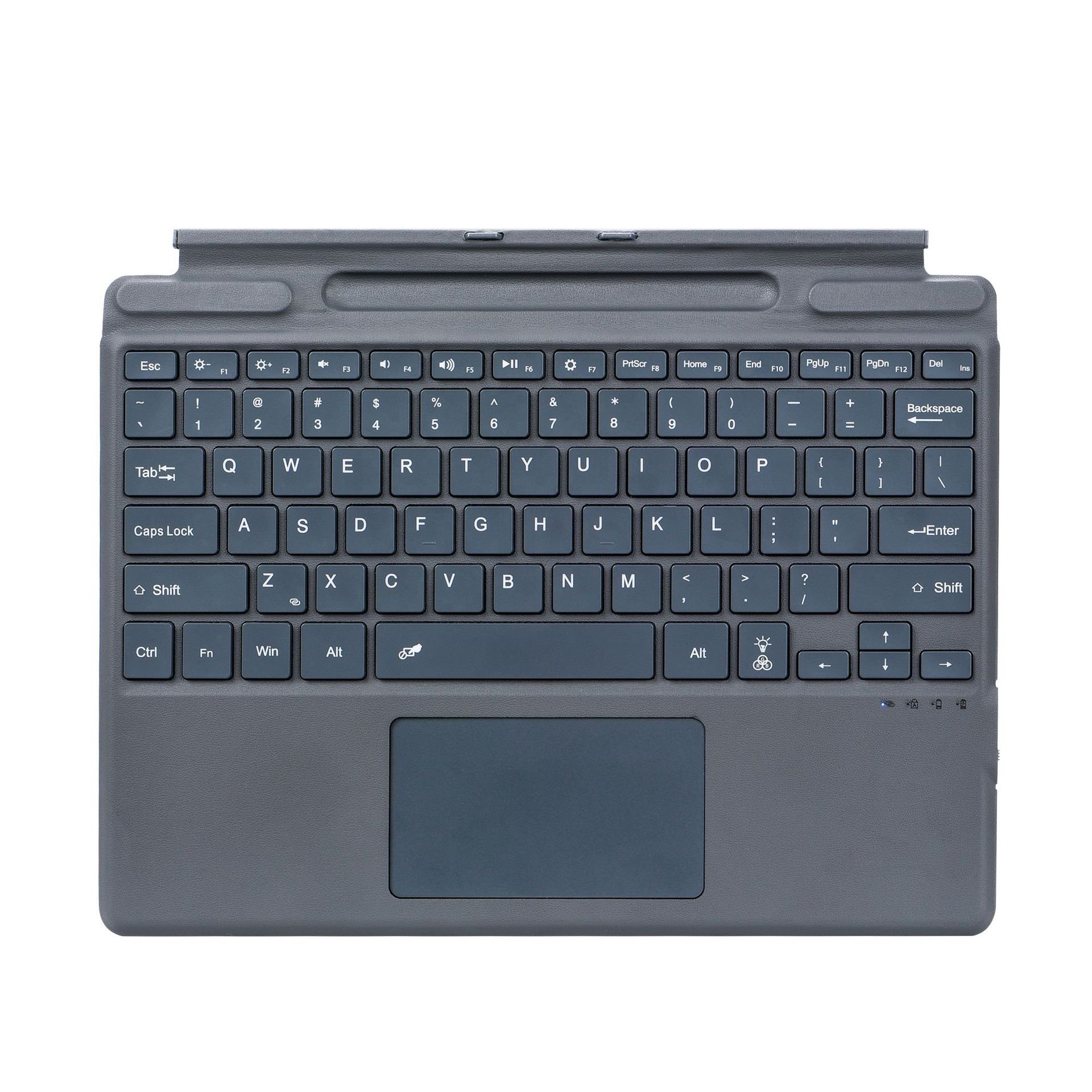 Light weight wireless keyboard case for Microsoft Surface Pro 8 9 X 10 magic backlit touchpad keyboard cover with pen slot