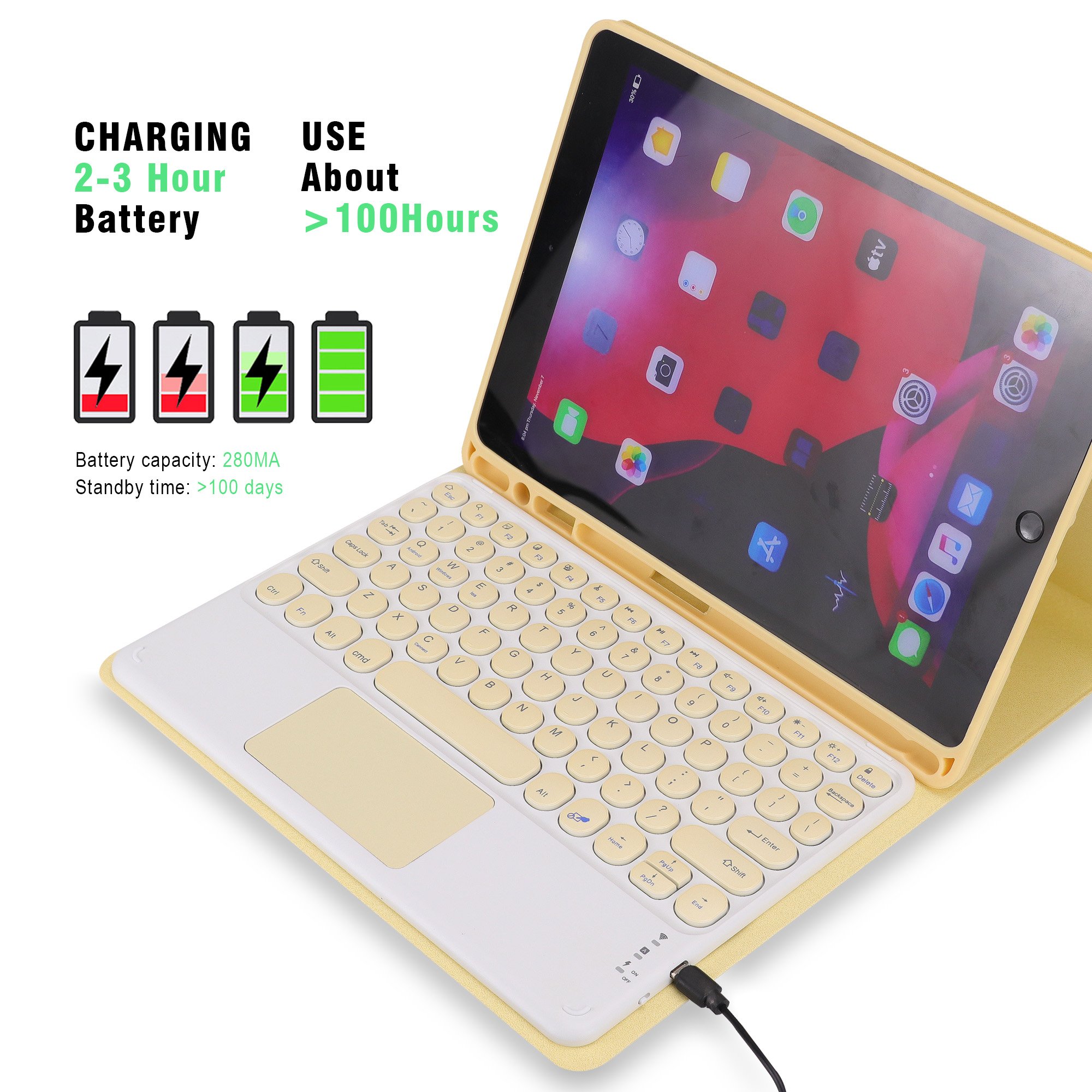 Mini 6 Pencil Holder Backlight Keyboard Covers Tablet Cover Backlit With Touchpad Keyboard Case For Ipad Air 10.9 4