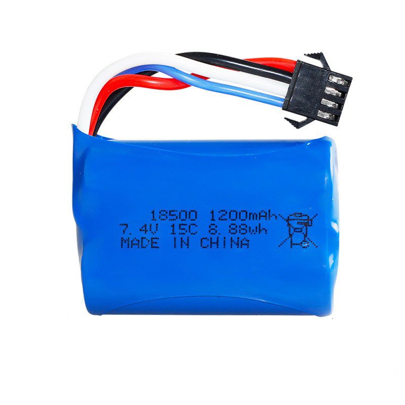 OEM 18500 2S1P Cylindrical Battery Pack 7.4V 1200mAh 15C Rate Lisocl2 Li-ion Battery 7.4v 8.88WH For consumer electronics