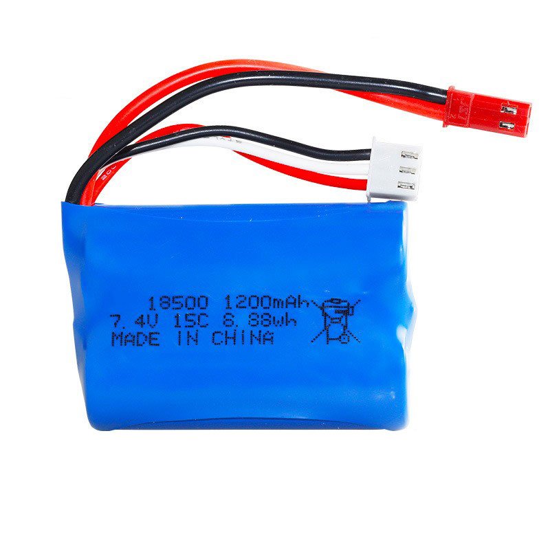 OEM 18500 2S1P Cylindrical Battery Pack 7.4V 1200mAh 15C Rate Lisocl2 Li-ion Battery 7.4v 8.88WH For consumer electronics
