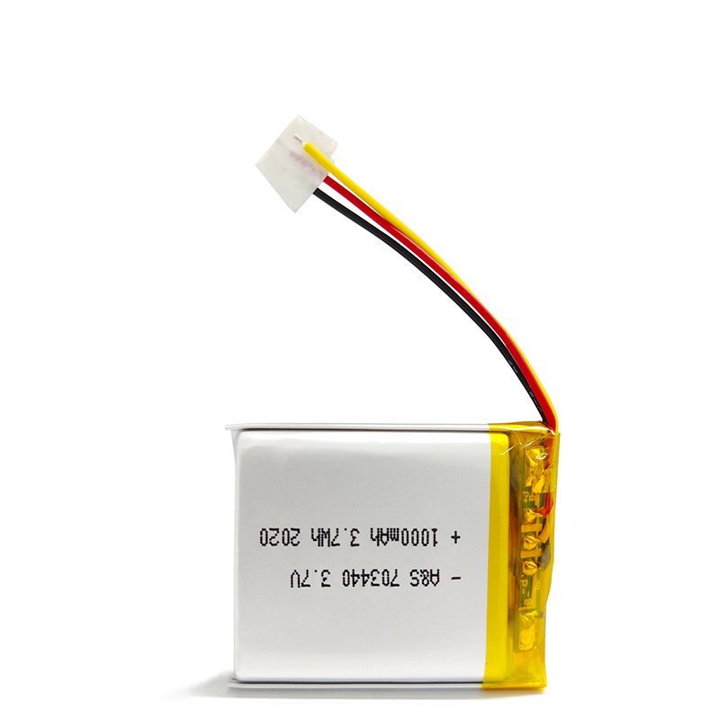 18 Years factory supplier High quality Rechargeable AS703440 3.7V 1000mAh Lipo Lithium polymer battery with NTC