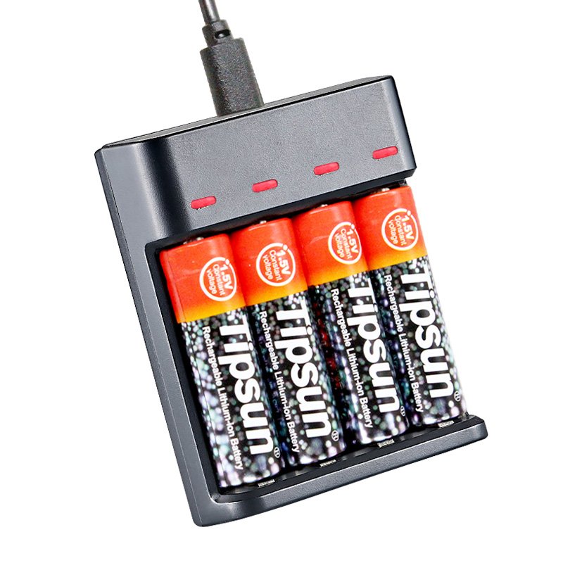1.5v 3000mWh rechargeable lithium ion aa battery with charger