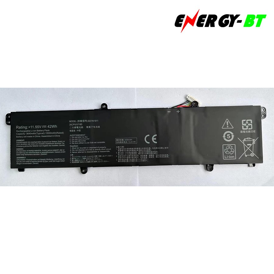 Quality Laptop battery B31N1911 C31N1911 For ASUS V4050F V4050E V4050J V4050I X1502Z M4100U 11.55V 42WH Notebook battery