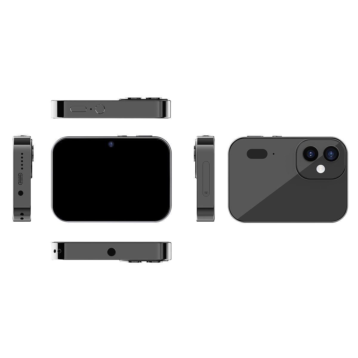 HD 4K/64MP Photo+Video Recording Movie Music CCD Flash Digital Camera 2 Lens 3.0 Touch Screen 16X Zoom Multiple Filters