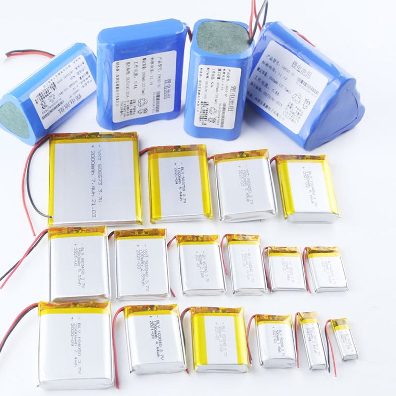 KC/UN38.3 CE certified 1265135 503035 3.7v Lipo Li Ion Battery Cells 600mah 10000mAh For Power supply smart watch Custom battery