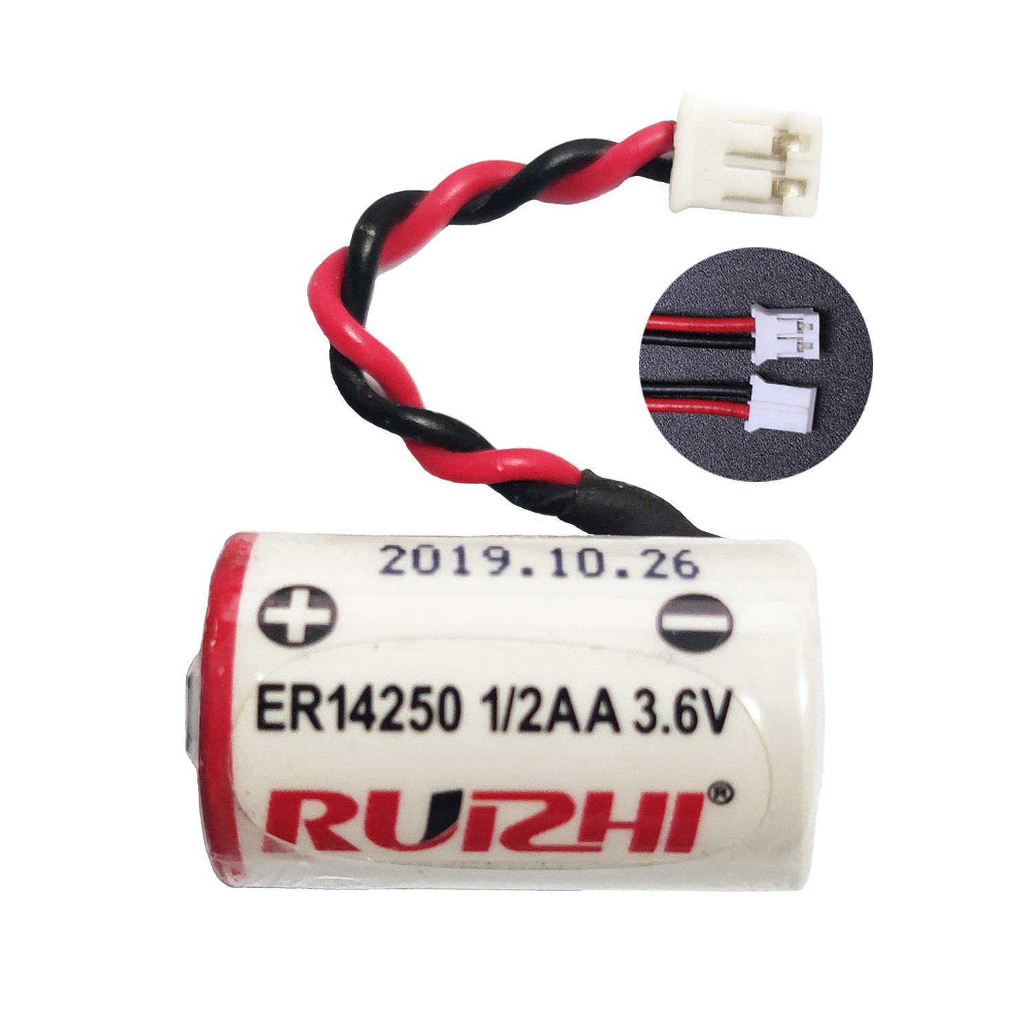 Ruizhi ER14250 battery replace Xeno 3.6V 1/2AA SB-AA02 Lithium Battery for VDO Digital Tachograph DTCO 13 PN LS14250-VDO