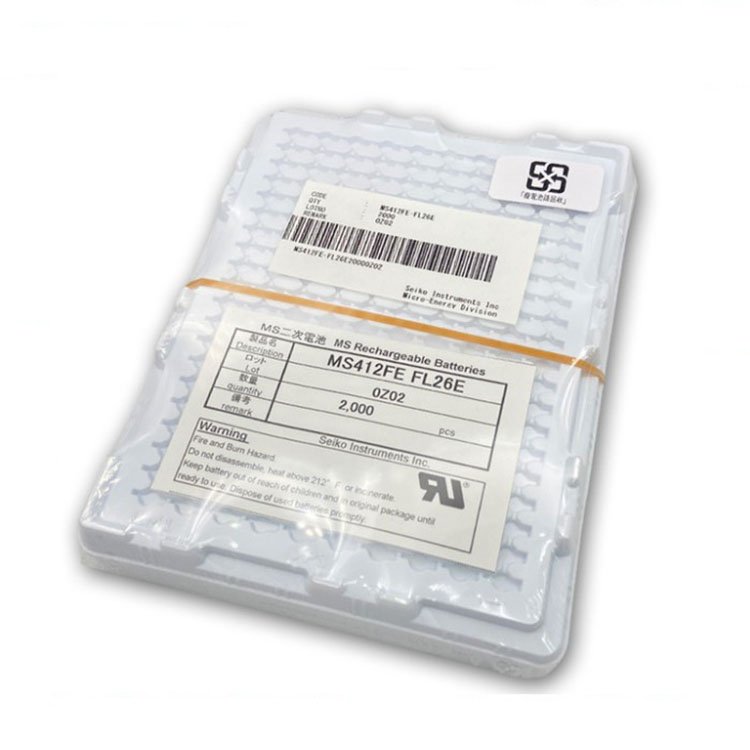 SII MS412FE-FL26E secondary lithium battery MS412FE 3V rechargeable button coin memory cell