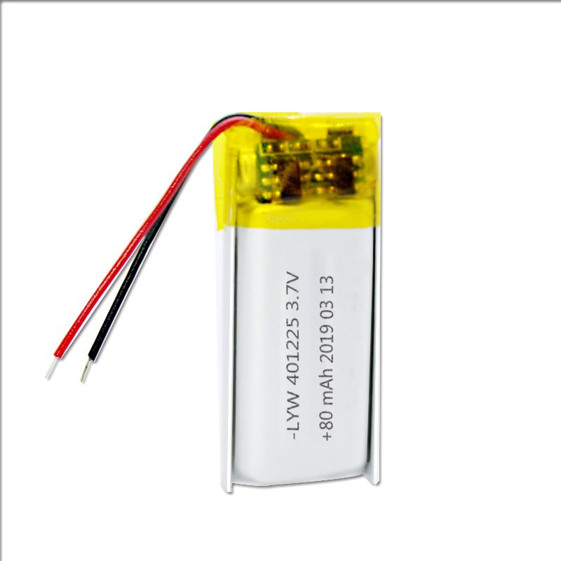 Original Authentic 3.7V 80mAh Lipo batteries customized size in 401225 rechargeable lithium ion batter for speaker battery