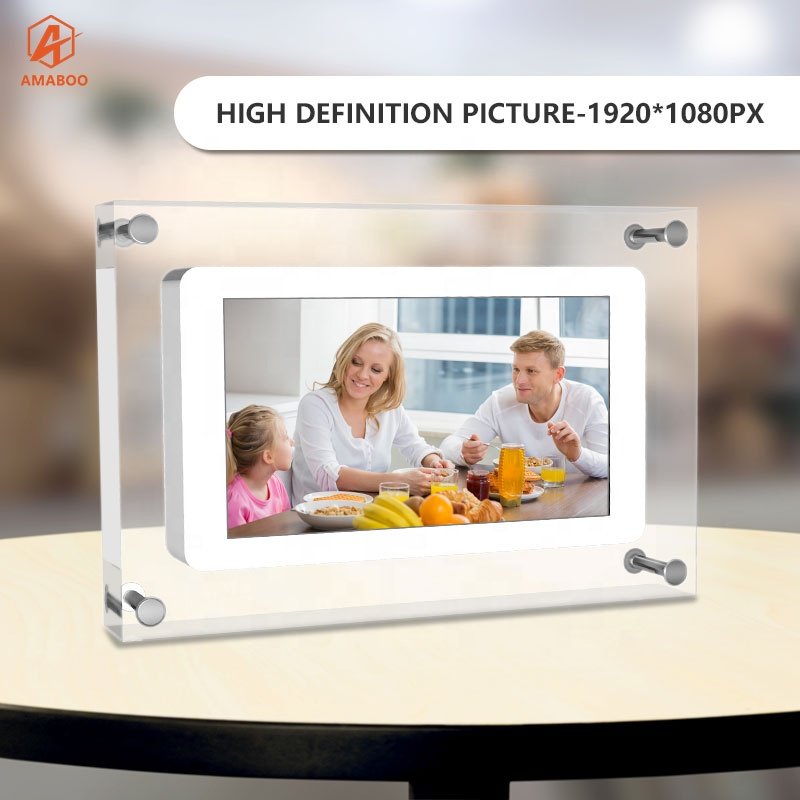 Drop shipping 5 inch Acrylic bulk digital photo frame with battery digital artwork frame
