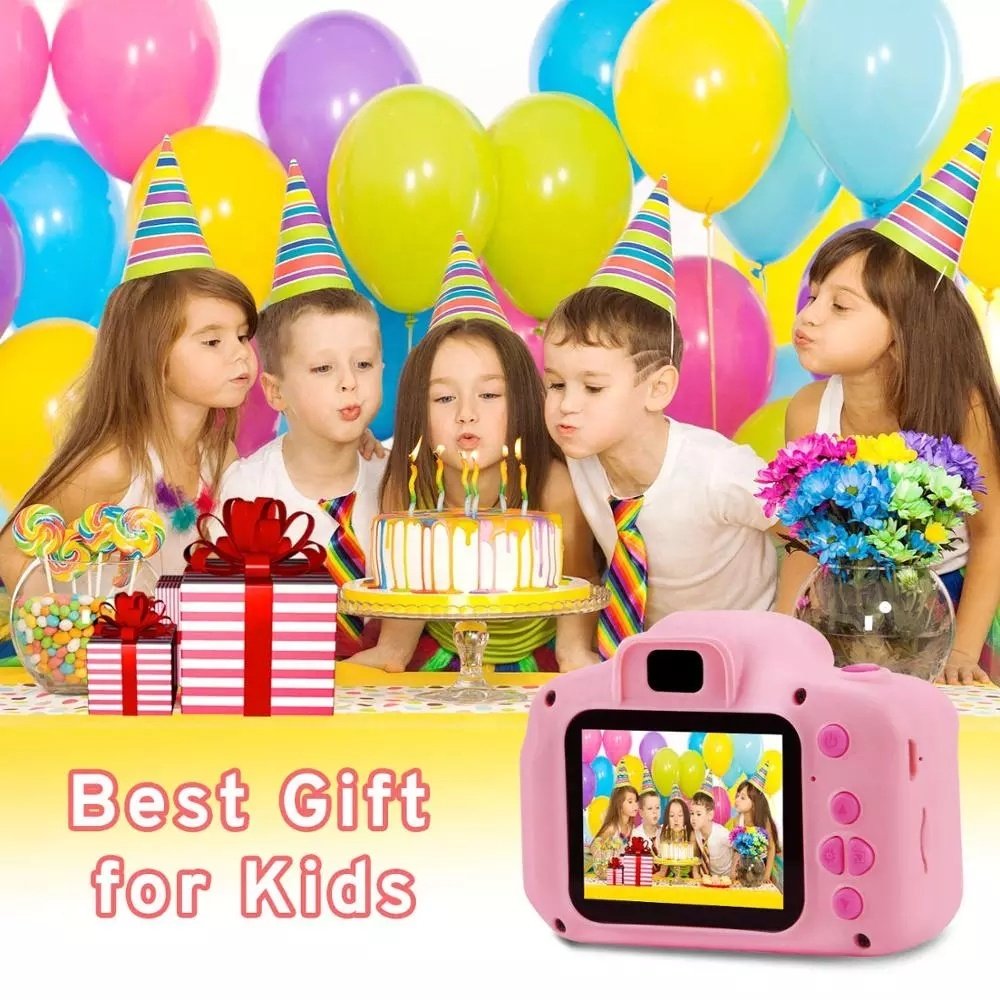 D2000 1080p Kids Mini Camera 2" Full-featured Kids Digital Camera for Children 12 Million High-definition Digital Video Camera