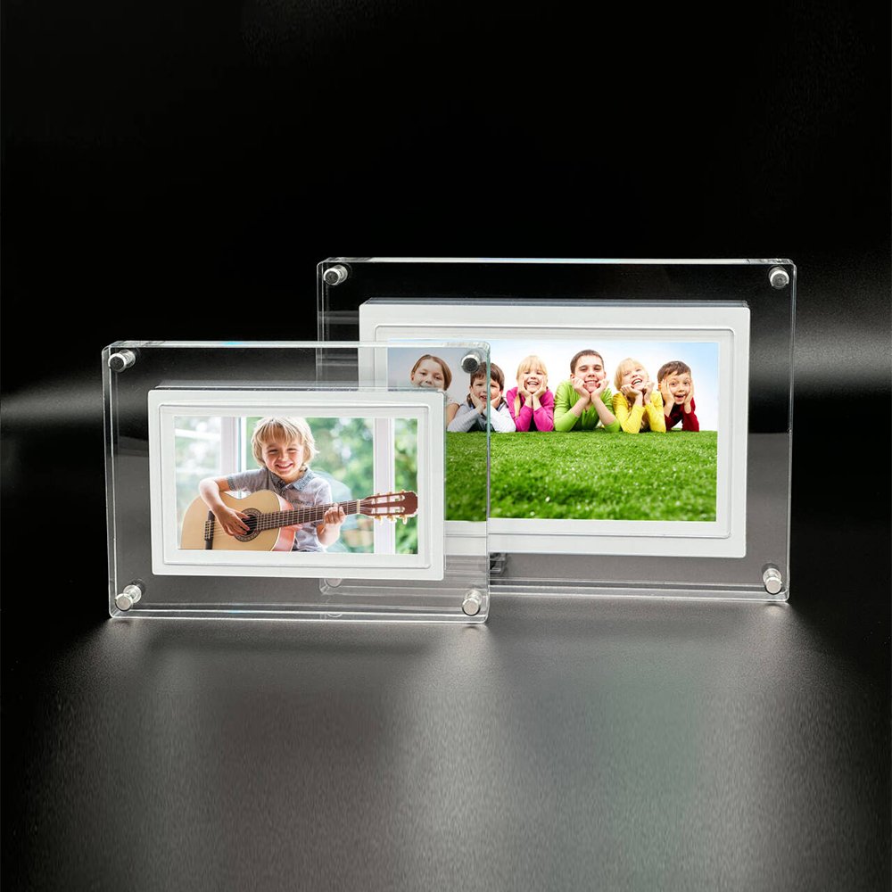 Acrylic 5" 7" Inch built-in memory Digital Photo Frame LCD battery Picture Frame video player loop plaback