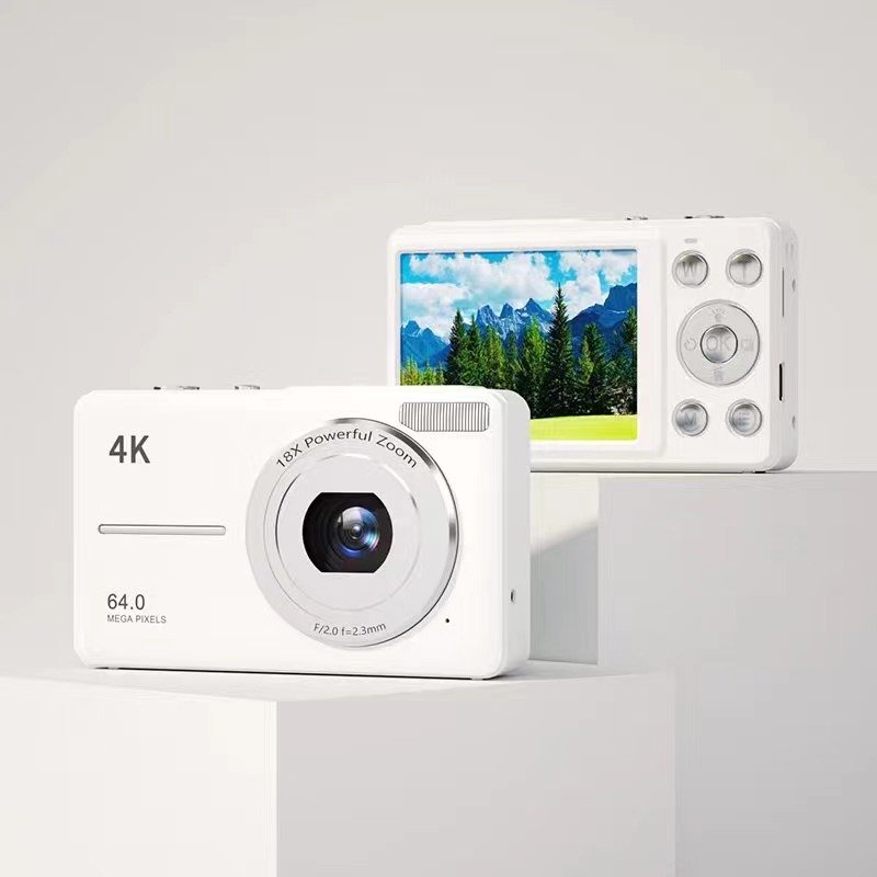 4K Kids camera mini portable Digital Point and Shoot Camera with 18X Zoom Anti Shake, Compact Small Camera for Boys Girls