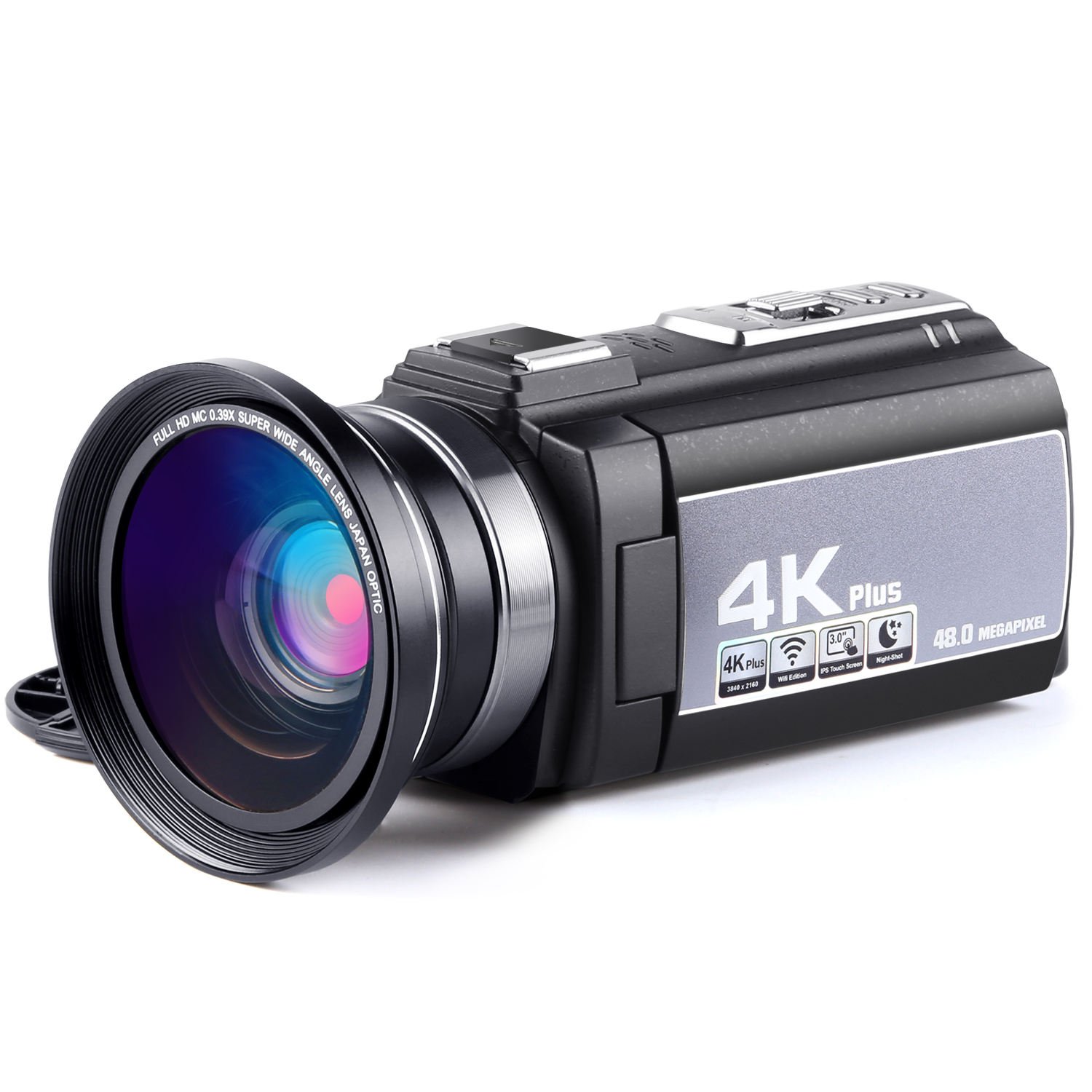 Outdoor Street 4K HD Wifi 48MP Digital Video Camera LCD Video Camera with Wide Angle Lens and WIFI Function Smart 3.0 Inches