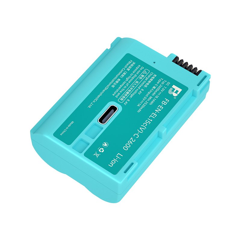 FB-EN-EL15c(V)-C 2600 2600mAh usb-c en-el15 battery Z5 Z6 Z7 V1 D7500 D7200 D7100 D7000 D850 D810 D800 D600 D500 D610 Cameras