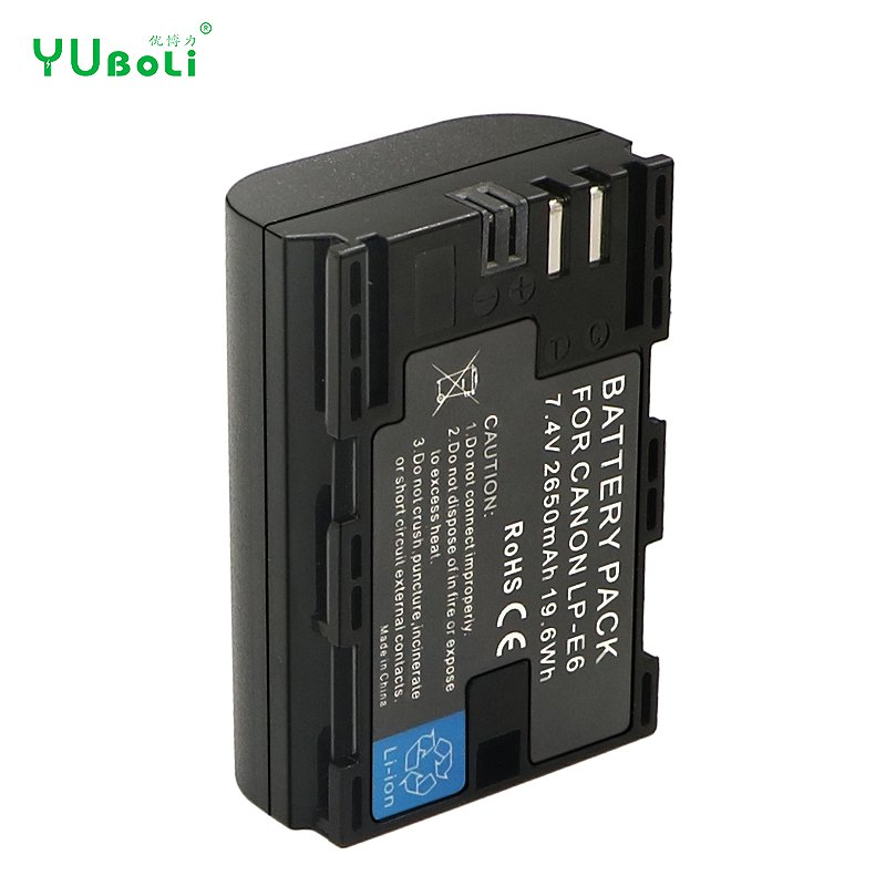 Popular 2650mAh Rechargeable Battery for Canon EOS Digital Camera Battery Pack LP-E6