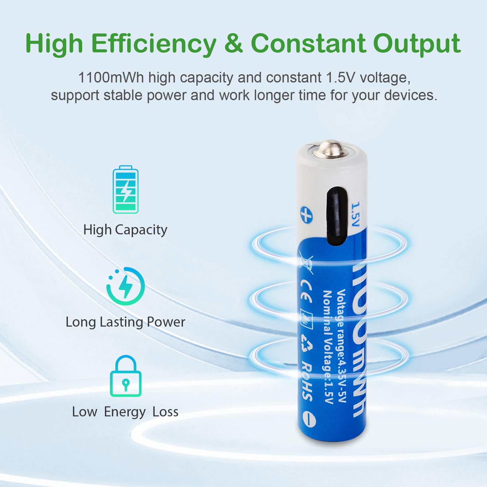 Factory Wholesale AAA 1.5V electronic toy microphone remote control USB rechargeable lithium battery