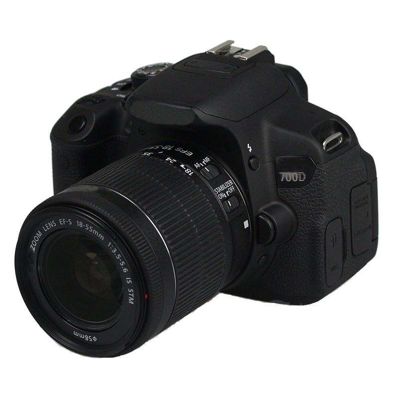 700D SLR camera entry-level APS half frame 1080p Full HD 700d with EF-S18-55mm f/3.5-5.6 IS STM lens digital camera