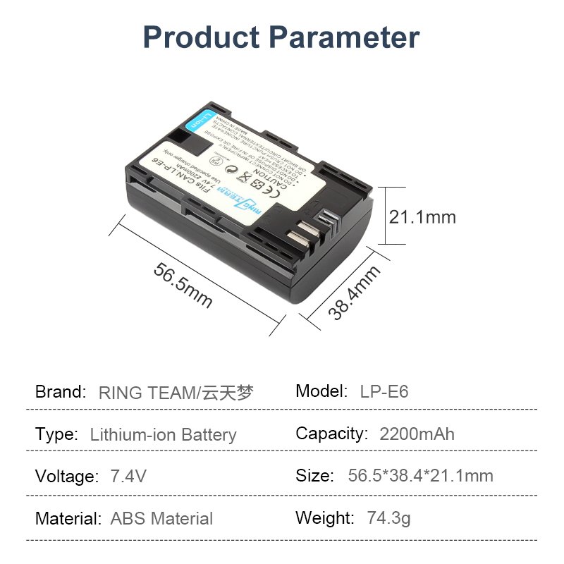 LP-E6 LP E6 Battery for Canon 70D 5D Mark II 80D 7D Mark II 60D 6D 7D BG-E14 BG-E13 BG-E11 BG-E9 BG-E7 BG-E6 Camera