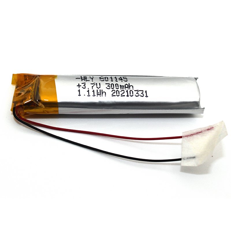 WLY Lithium polymer Battery 3.7V 601145 300mAh Lipo Battreries with KC CE Certification for Digital Device