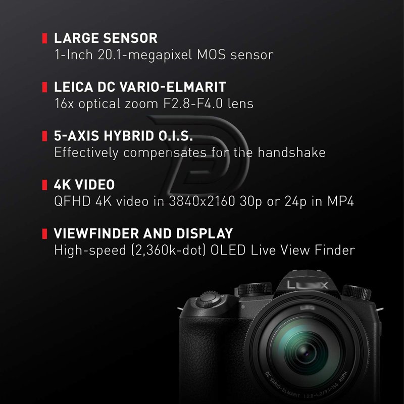 For Panasonic LUMIX FZ1000 II 20.1MP Digital Camera 16x 4k all in one camera point and shoot camera