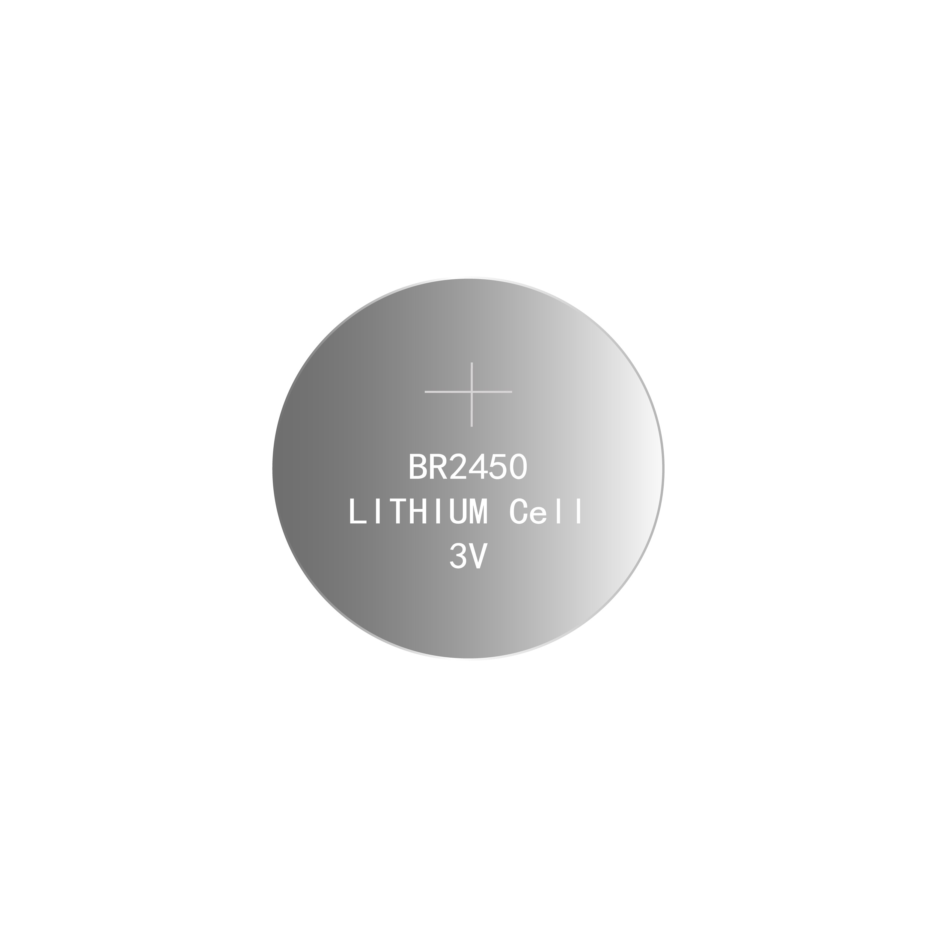 BR2450 3V 550mAh Primary button Poly-carbon mono fluoride lithium battery CR2450