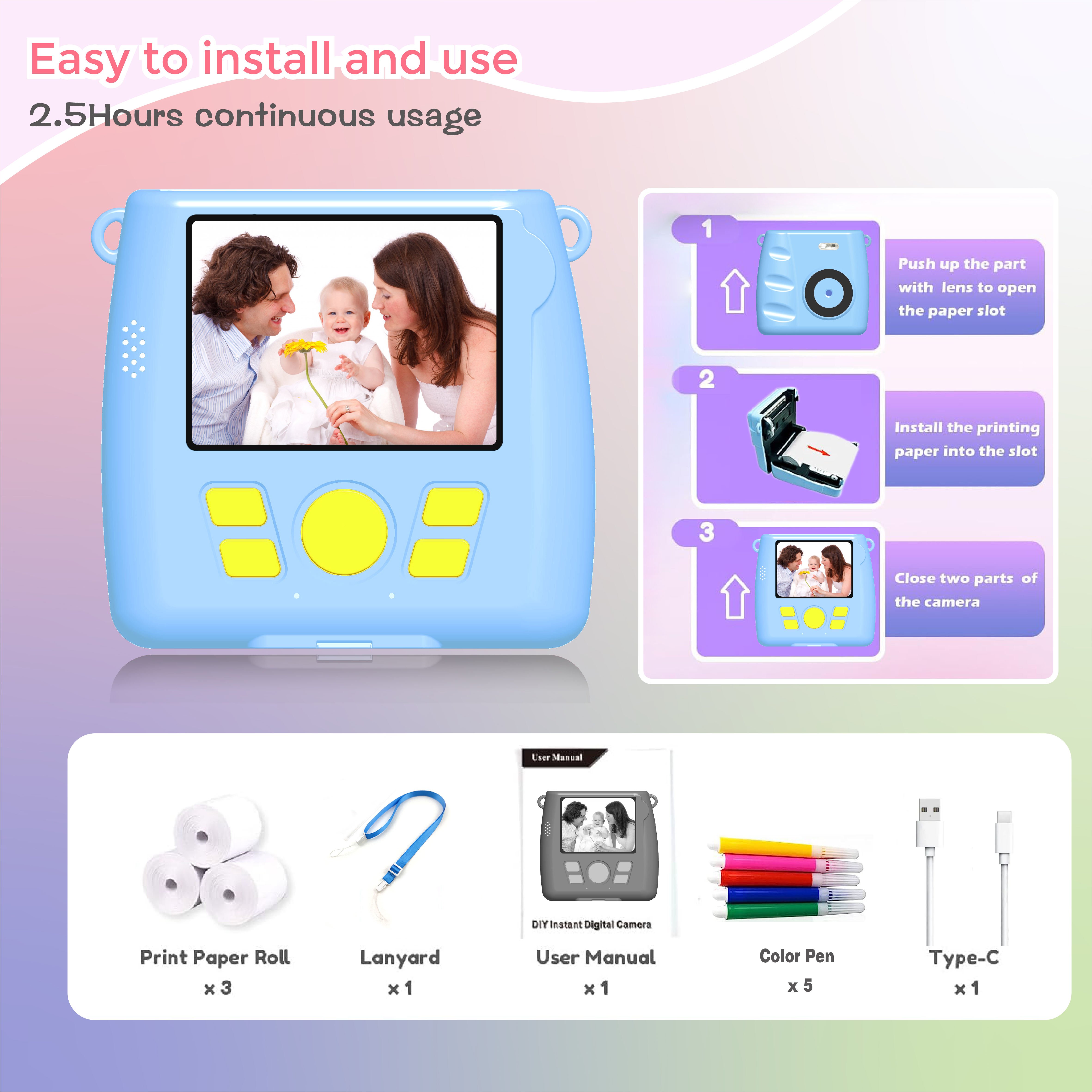 Cheapest Hot selling Single lens Q8 mini digital video kids camera for kids 1080P children camera toy gifts
