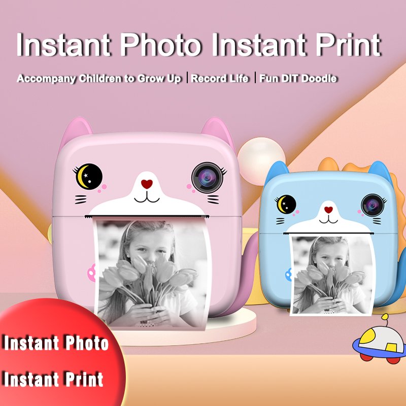 instant print camera christmas birthday gifts children portable toys 1080P HD digital video camera for 3-12 years boys girls