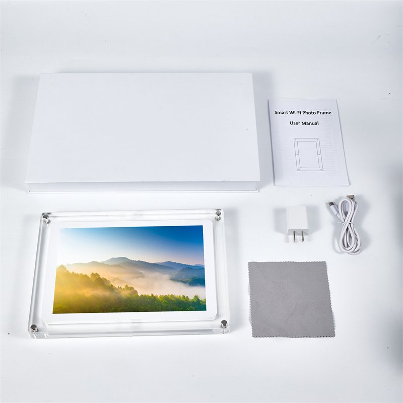 10.1 Inch IPS Touch Screen 1+32 Memory Auto-Rotate Transparent Acrylic Digital Photo Frame WIFI No Battery