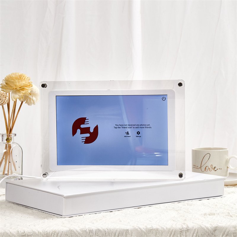 10.1 Inch IPS Touch Screen 1+32 Memory Auto-Rotate Transparent Acrylic Digital Photo Frame WIFI No Battery