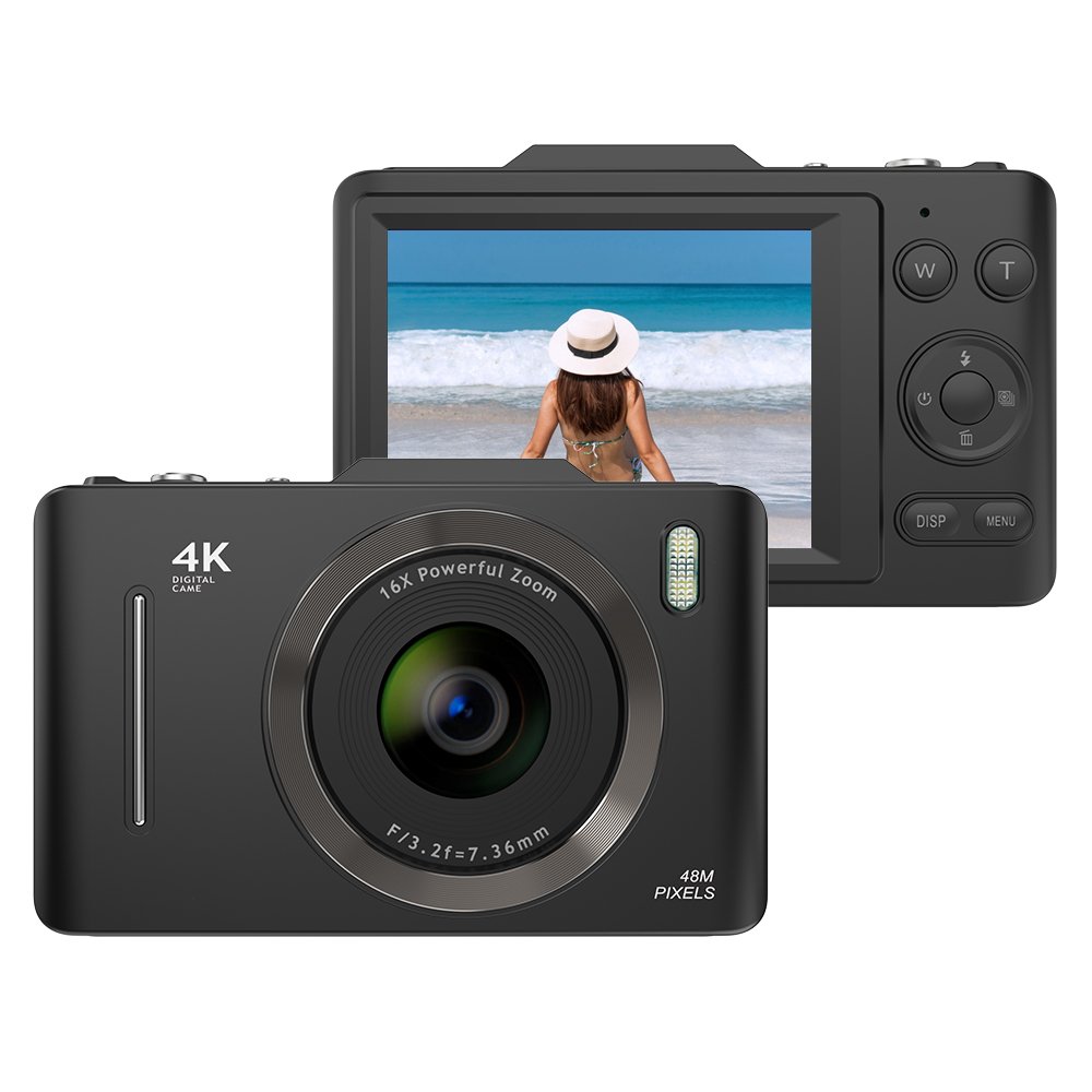 Student digital camera 2.8inch BIG screen 4K video 48MP photo kids camera 16X zoom Anti-shake face recognition digital HD camera