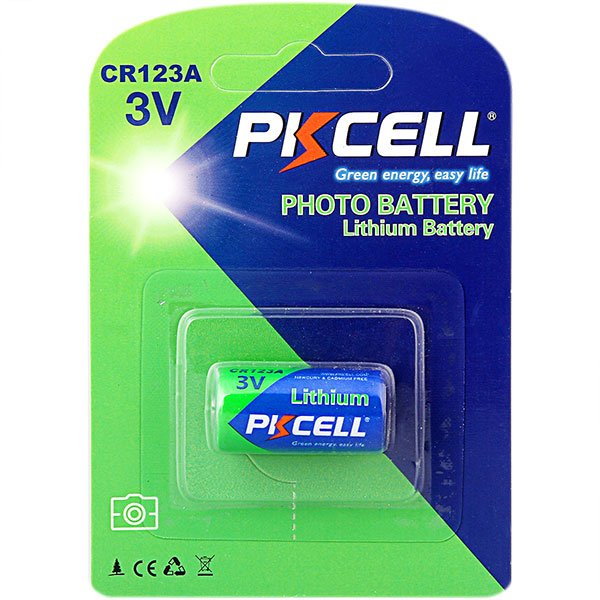 PKCELL 3V Non Rechargeable 1500mAh CR17345 CR123A Lithium Battery 3V CR123A For Digital Camera
