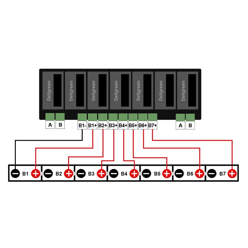 BatteryQueen Ready to Ship 7S 24V Equalizer for Battery balancing 50AH 100AH Battery forDeep cycle rechargeable battery