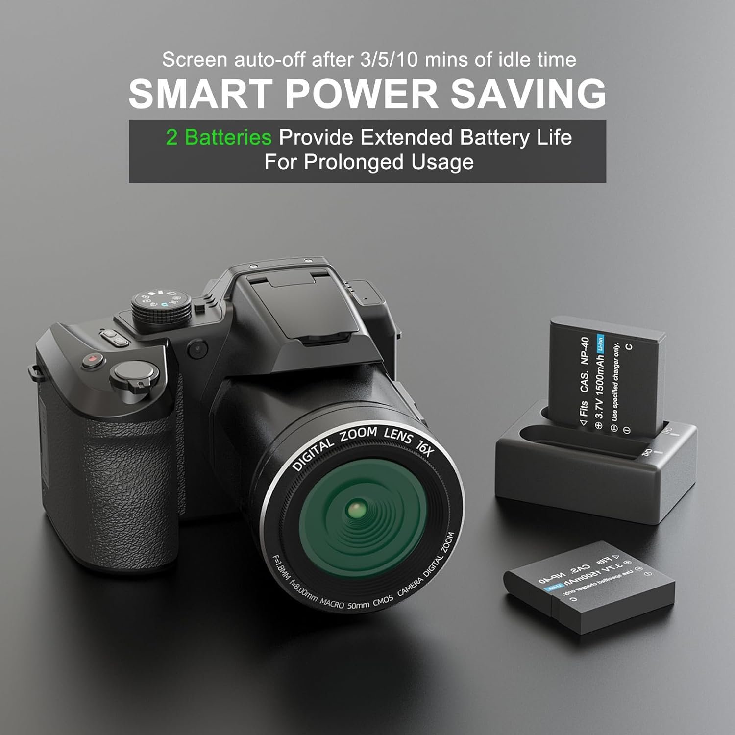 NBD New Design 4K Video Recording Imaging Processor Dual battery Live Streaming Webcam Vlog Digital Camera with 16x Zoom