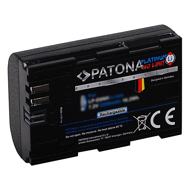 Professional PATONA Platinum Standard Digital Camera LP-E6NH Battery for Canon EOS R5 EOS R6