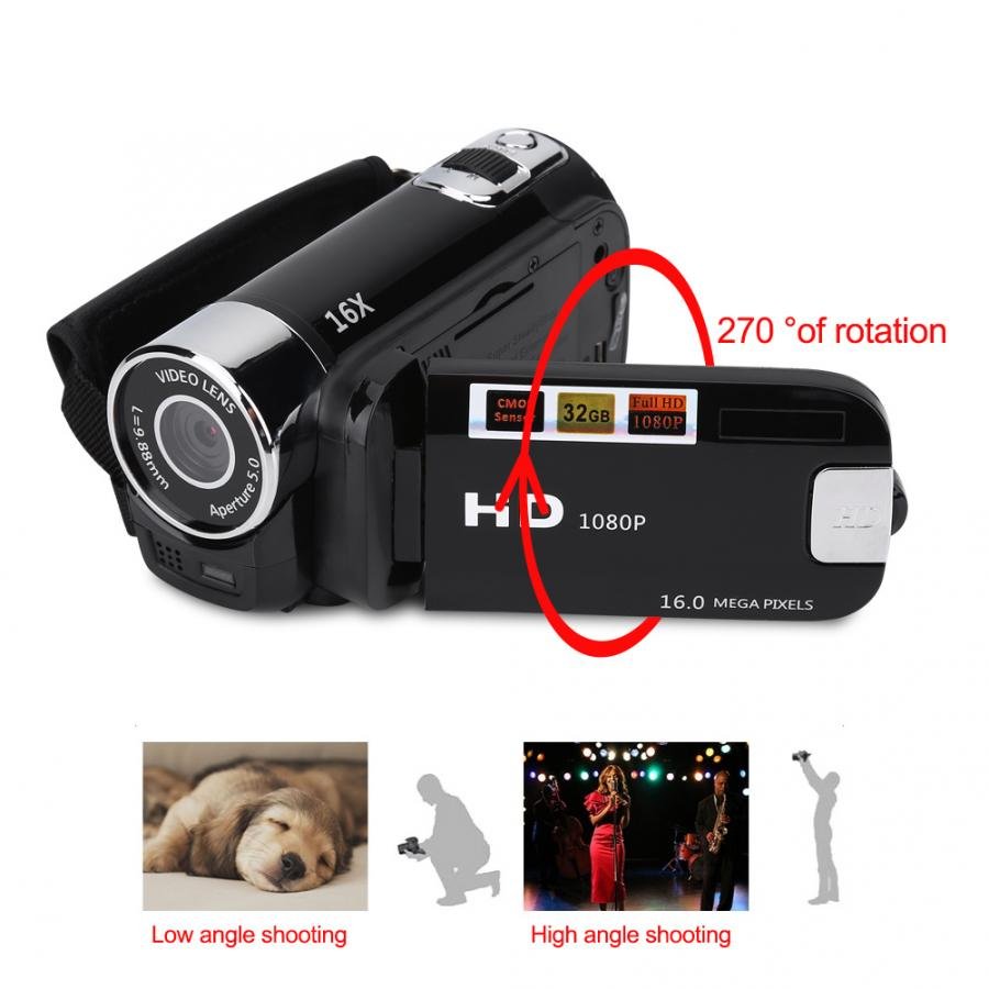 X711-2 Full HD 16 Megapixel DV Camcorder Digital Video Camera Screen 16X Night Shoot Zoom Vlog Mini Camera With Digital Zoom