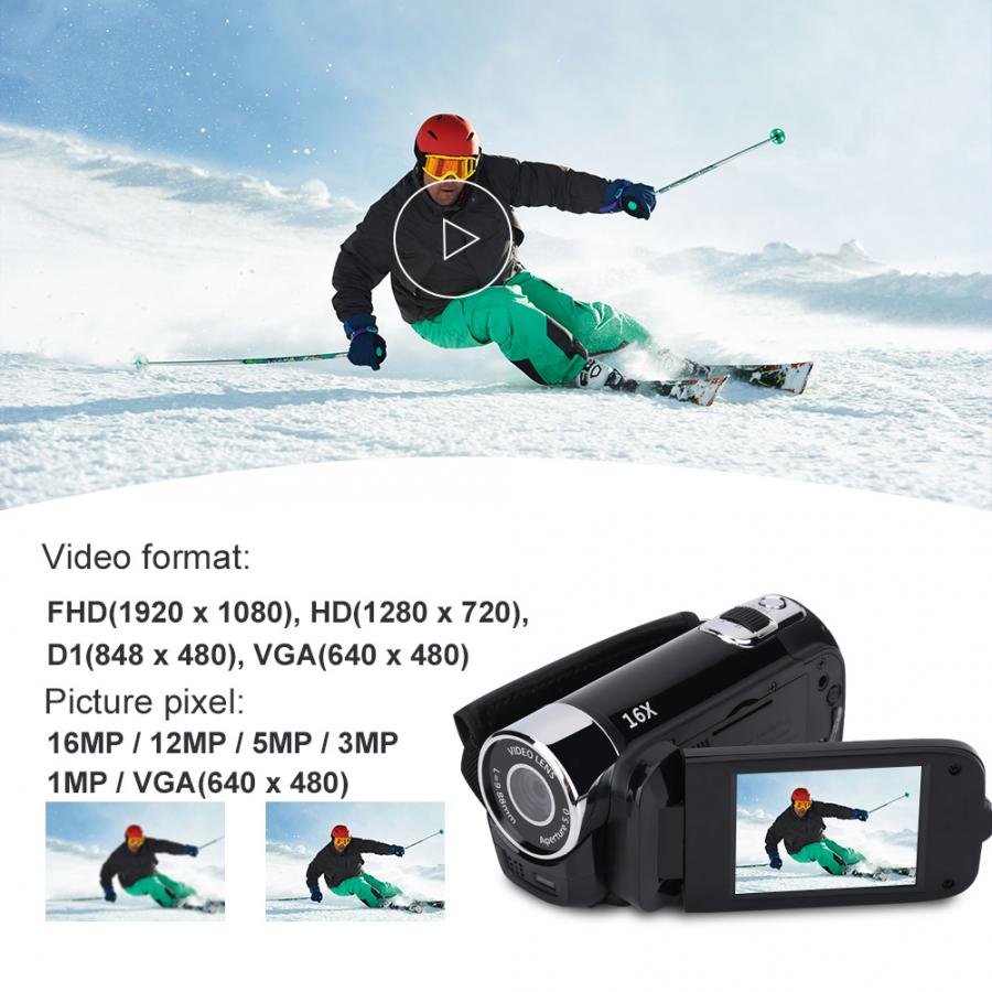 X711-2 Full HD 16 Megapixel DV Camcorder Digital Video Camera Screen 16X Night Shoot Zoom Vlog Mini Camera With Digital Zoom