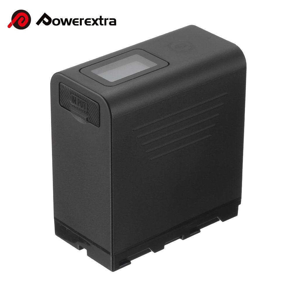 Powerextra Wholesale Lcd Display Usb Charge 10050mAh 7.4v Rechargeable Lithium npf970 Digital Camera Batteries For Sony