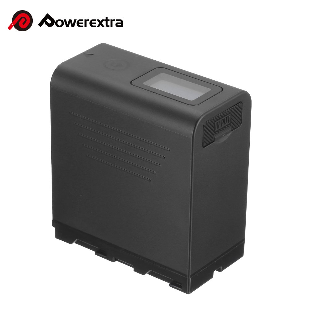 Powerextra Wholesale Lcd Display Usb Charge 10050mAh 7.4v Rechargeable Lithium npf970 Digital Camera Batteries For Sony