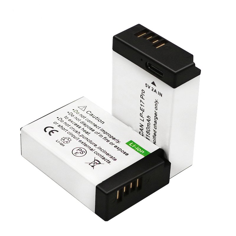 New Type-c charging Lp-e17 Lpe17 LP- E17Pro 1180mAh for Canon M3 M5 750D 760D 800D T6i T6s 8000D Kiss X8i